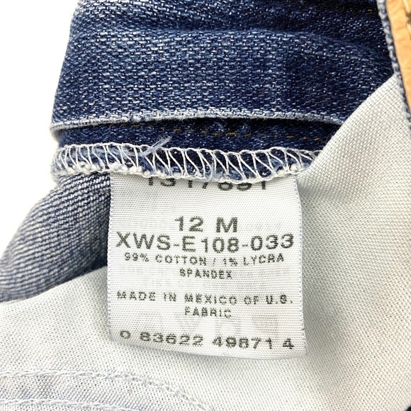 Blue Cropped Women's size 12 Dark Wash Blue Denim Jeans - Picture 5 of 5